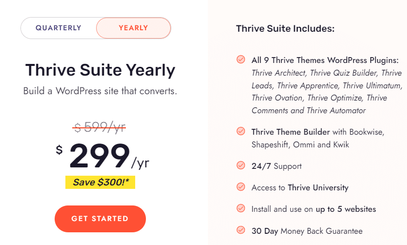 Thrive Themes Pricing